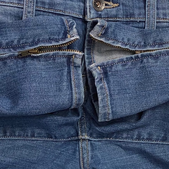 Lucky Brand Meadowood Moto Jeans Low Rise Skinny Zipper Detail Blue 0 25 - Picture 14 of 16